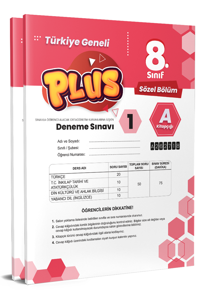 2027 8.Sınıf Plus Türkiye Geneli Deneme-1|Kurumsal